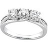 Three Stone Diamond Ring 1.17 CTW Ref 855243