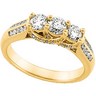 Three Stone Diamond Ring 1 CTW Ref 207642