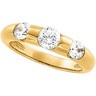 Three Stone Diamond Band 1.2 CTW Ref 346811
