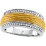 18K Two Tone Bridal Anniversary Band .2 CTW Ref 631250