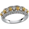 Yellow and White Diamond Anniversary Band .75 CTW Ref 970220