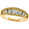 Yellow and White Diamond Anniversary Band .75 CTW Ref 728913