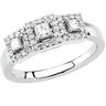 Princess Cut Diamond Anniversary Band .5 CTW Ref 448021