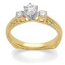 Semi Set Three Stone Diamond Ring .25 CTW Ref 719614