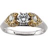 14KTT .33 CTW Diamond Semi Set Engagement Ring Ref 628169