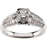 Platinum .75 CTW Diamond Engagement Ring and .33 CTW Band Ref 214128