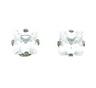 Inverness Palladium Plated Square CZ Piercing Earrings Ref 348814