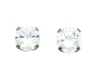 Inverness Palladium Plated Round CZ Piercing Earrings Ref 957914