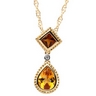 Genuine Madeira Citrine, Citrine & Diamond Pendant | .01 Carat TW | SKU 66244