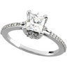 .17 CTW Engagement Ring and .13 CTW Band for 5 x 5mm Princess Ref 107564