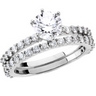 1 CTW Engagement Ring and .5 CTW Band for 1 Carat Center Ref 427724