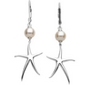 Freshwater Cultured Pearl Starfish Earrings 7.0 to 7.5mm Ref 191913