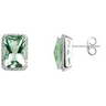 Genuine Green Quartz and Diamond Earrings .33 CTW 12 x 8mm Ref 950648