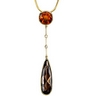 Smoky Quartz, Madeira Citrine and Diamond Pendant .02 CTW Ref 747181