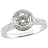 Created Moissanite and Diamond Ring .33 CTW 6mm Ref 146410