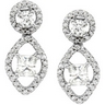 Created Moissanite and Diamond Earrings .25 CTW and .33 CTW Ref 326565