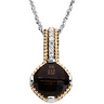 Genuine Smoky Quartz and Diamond Pendant 10 x 10mm .07 CTW Ref 657236