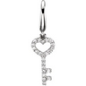 .13 CTW Diamond Skeleton Key Charm Ref 146247