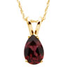 Genuine Rhodolite Garnet Pendant 8 x 5mm Ref 298601