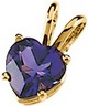 Heart Shaped Genuine Amethyst Pendant 6mm Ref 625966