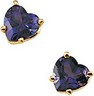 Genuine Amethyst Heart Earrings 5mm Ref 856569