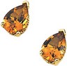 Genuine Citrine Pear Scroll Earrings 7 x 5mm Ref 332400