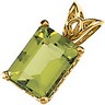 Genuine Peridot Scroll Pendant 8 x 6mm Ref 356458