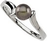 Black Cultured Pearl Ring 5.5mm Ref 241386