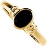 Genuine Onyx Cabochon Ring 7 x 5mm Ref 839037