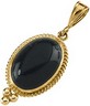 Genuine Onyx Cabochon Pendant 14 x 10mm Ref 484610