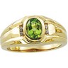 Genuine Peridot and Diamond Ring 8 x 6mm Ref 854402