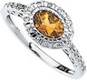 Genuine Citrine and Diamond Ring Ref 999409