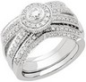 Retro Antique .75 CTW Engagement Ring with .17 CTW Band Ref 772341