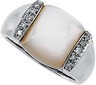 Mother of Pearl and Diamond Ring .1 CTW Ref 958775