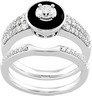 Onyx Accent Engagement Rings