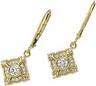 Antique Style Diamond Dangle Earrings .5 CTW Ref 532867