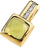 Genuine Peridot Cabochon and Diamond Pendant 7mm .06 CTW Ref 964560