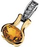 Genuine Citrine And Diamond Pendant 8 x 6mm .03 CTW Ref 341146