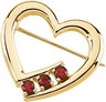 Chatham Created Ruby Brooch 3mm Ref 291790