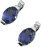 Genuine Iolite And Diamond Earrings 7 x 5mm .04 CTW Ref 113518