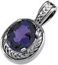 Genuine Amethyst Pendant 10 x 8mm Ref 351969