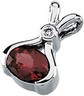 Genuine Rhodolite Garnet And Diamond Pendant 8 x 6mm .03 CTW Ref 119052