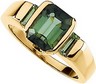 Genuine Green Tourmaline and Peridot Ring 9 x 7mm Ref 357727