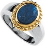 Genuine Lapis Cabochon Ring 10 x 8mm Ref 269436