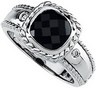 Genuine Onyx and Diamond Ring 8mm .05 CTW Ref 479308