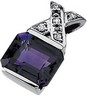 Genuine Amethyst and Diamond Pendant 10 x 8mm .05 CTW Ref 512392