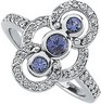 Genuine Tanzanite and Diamond Ring 3.75mm .33 CTW Ref 840817