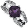 Genuine Amethyst and Diamond Ring 8mm .33 CTW Ref 700585