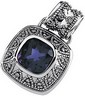 Genuine Amethyst and Diamond Pendant 8mm .13 CTW Ref 481391