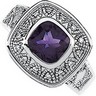 Genuine Amethyst and Diamond Ring 8mm .17 CTW Ref 526348